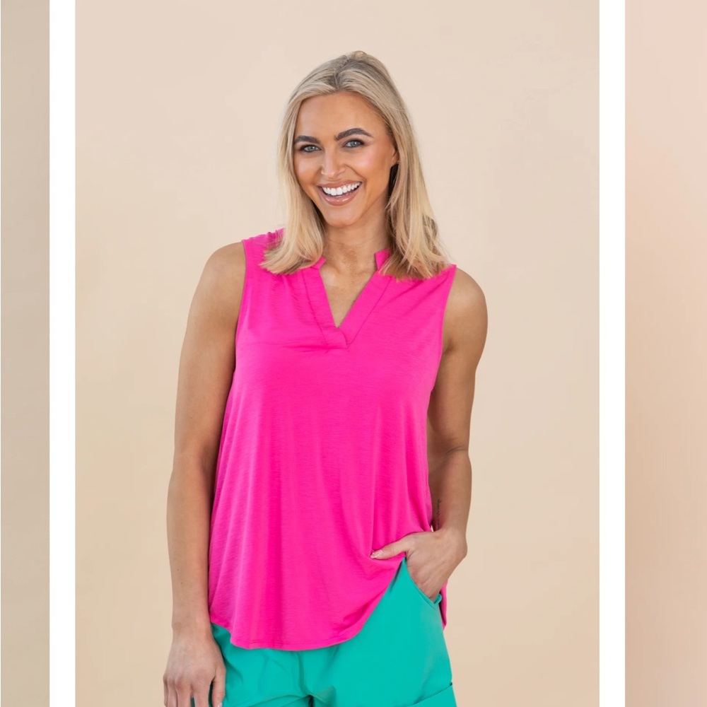 Vibrant Pink Sleeveless Tank Top